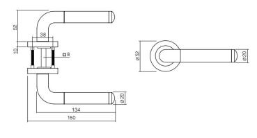 ProGriff TD-Agatha auf Rosette–Chrom/Nickel matt